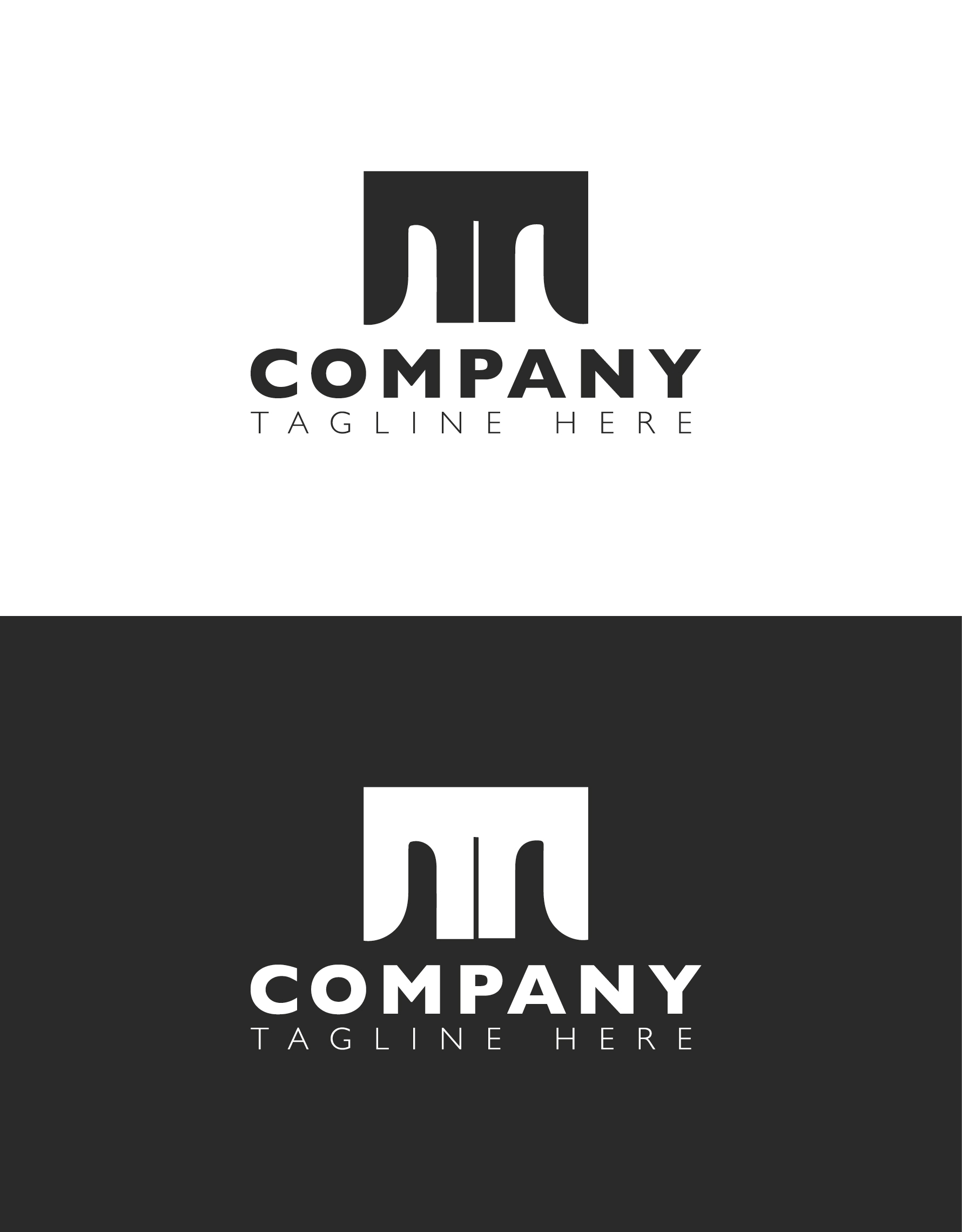 Business Logo M Company Black
